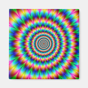 Rainbow Spiral Optical Illusion Magnet