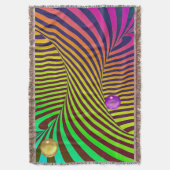 Rainbow Spiral Optical Illusion with Marbles Decke (Vorderseite Vertikal)