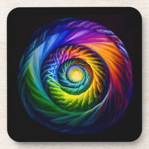 Rainbow Spiral Out Getränkeuntersetzer
