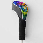 Rainbow Spiral Out Golf Headcover (angewinkelt)
