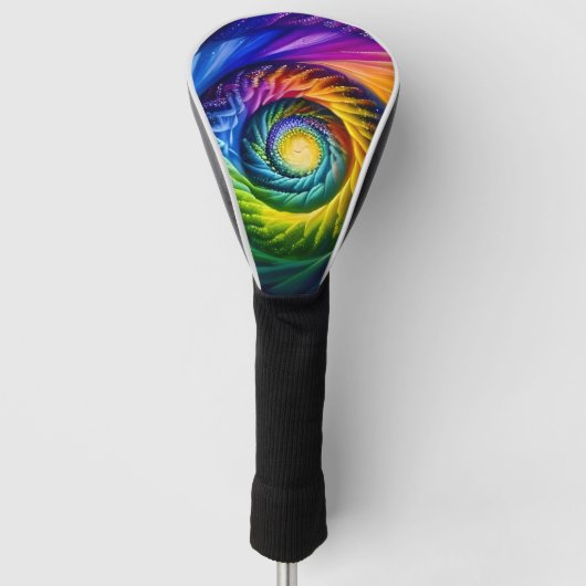 Rainbow Spiral Out Golf Headcover (Vorderseite)