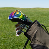 Rainbow Spiral Out Golf Headcover (In SItu)