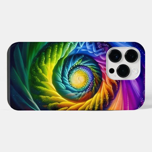 Rainbow Spiral Out iPhone Hülle (Rückseite (Horizontal))