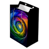 Rainbow Spiral Out Mittlere Geschenktüte (Vorderseite Schrägansicht)