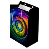 Rainbow Spiral Out Mittlere Geschenktüte (Rückseite Schrägansicht)