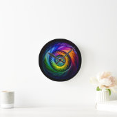 Rainbow Spiral Out Runde Wanduhr (Zuhause)