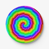 Rainbow Spiral Pappteller (Vorderseite)