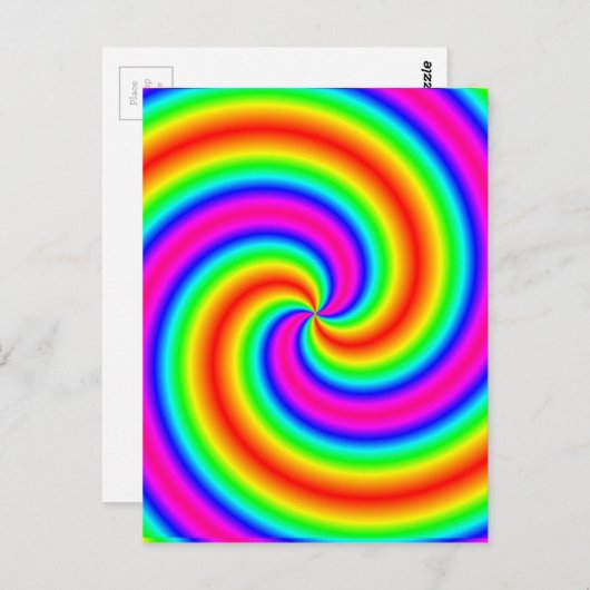 Rainbow Spiral Postkarte (Vorne/Hinten)