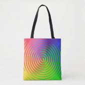 Rainbow Spiral Red Blue Yellow Green Tote Bag Tasche (Vorderseite)