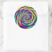 Rainbow Spiral Runder Aufkleber (Tasche)