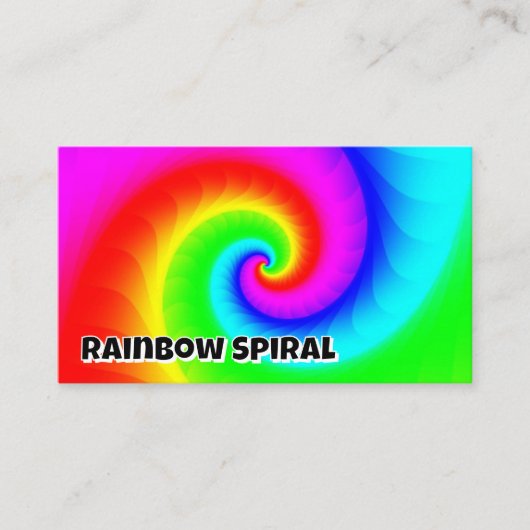 Rainbow Spiral (Sie können die Wörter ändern) Visitenkarte (Vorderseite)