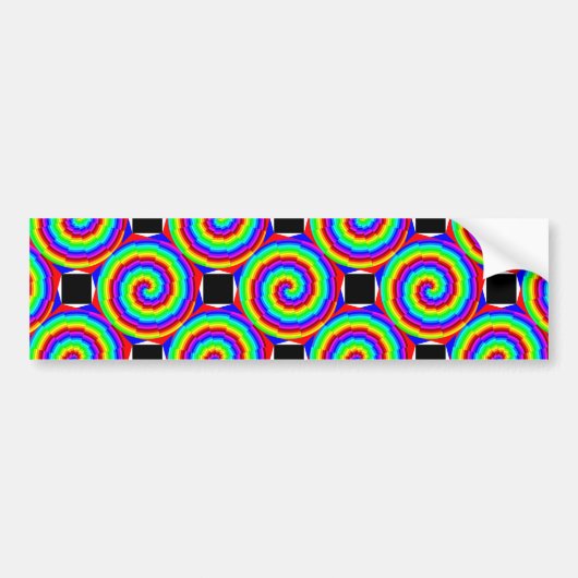 Rainbow Spiral von Kenneth Yoncich Autoaufkleber (Vorne)