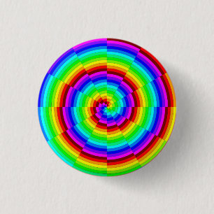 Rainbow Spiral von Kenneth Yoncich Button