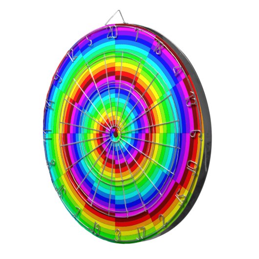 Rainbow Spiral von Kenneth Yoncich Dartscheibe (Vorderseite rechts)