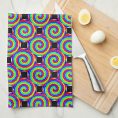Rainbow Spiral von Kenneth Yoncich Geschirrtuch (Viertel Falte)