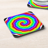 Rainbow Spiral von Kenneth Yoncich Getränkeuntersetzer (Linke Seite)