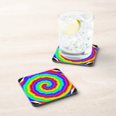 Rainbow Spiral von Kenneth Yoncich Getränkeuntersetzer (Rechte Seite)