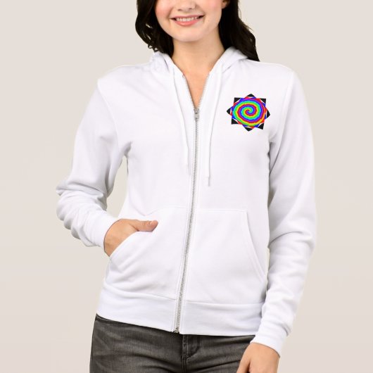 Rainbow Spiral von Kenneth Yoncich Hoodie (Vorderseite)
