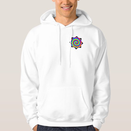Rainbow Spiral von Kenneth Yoncich Hoodie (Vorderseite)