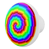 Rainbow Spiral von Kenneth Yoncich Keramikknauf (Rechts)