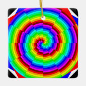 Rainbow Spiral von Kenneth Yoncich Keramikornament (Vorderseite)