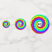 Rainbow Spiral von Kenneth Yoncich Konfetti (Rückseiten)