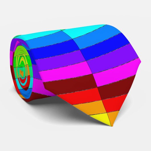 Rainbow Spiral von Kenneth Yoncich Krawatte (Gerollt)