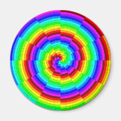 Rainbow Spiral von Kenneth Yoncich Magnet (Vorne)