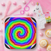 Rainbow Spiral von Kenneth Yoncich Pappteller (Party)