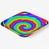 Rainbow Spiral von Kenneth Yoncich Pappteller (Gewinkelt)