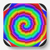 Rainbow Spiral von Kenneth Yoncich Pappteller (Vorderseite)