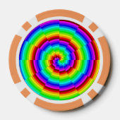 Rainbow Spiral von Kenneth Yoncich Pokerchips (Rückseite)