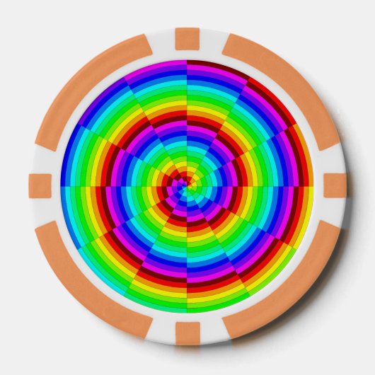 Rainbow Spiral von Kenneth Yoncich Pokerchips (Vorderseite)