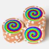 Rainbow Spiral von Kenneth Yoncich Pokerchips (Stapel)