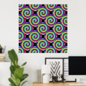 Rainbow Spiral von Kenneth Yoncich Poster (Heimbüro)