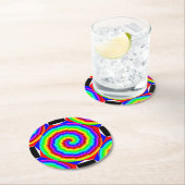 Rainbow Spiral von Kenneth Yoncich Runder Pappuntersetzer (Vor Ort)