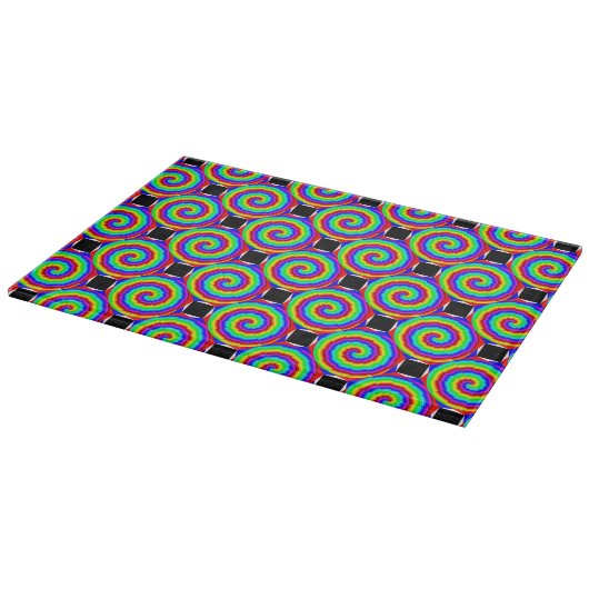 Rainbow Spiral von Kenneth Yoncich Schneidebrett (Ecke)