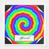 Rainbow Spiral von Kenneth Yoncich Serviette (Vorderseite)