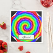 Rainbow Spiral von Kenneth Yoncich Serviette (Beispiel)