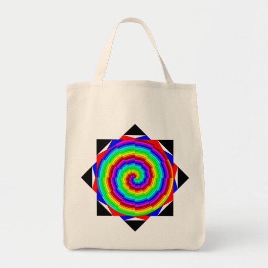 Rainbow Spiral von Kenneth Yoncich Tragetasche (Vorne)
