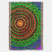 Rainbow Spiral Vortex – Premium Woven Blanket Decke (Vorderseite Vertikal)