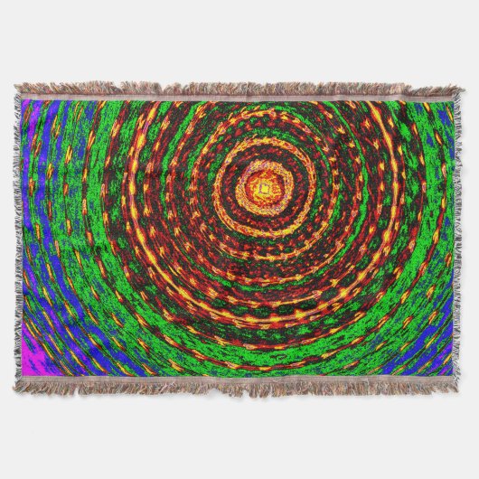 Rainbow Spiral Vortex – Premium Woven Blanket Decke (Vorderseite)