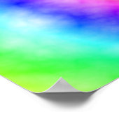 Rainbow Spiral Yin Yang Poster (Ecke)