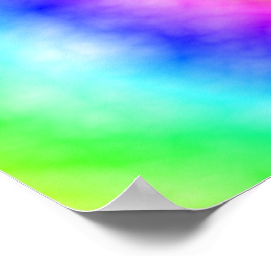 Rainbow Spiral Yin Yang Poster (Ecke)