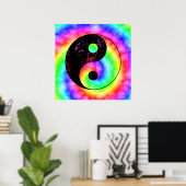 Rainbow Spiral Yin Yang Poster (Heimbüro)