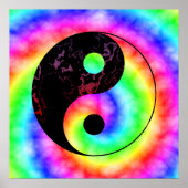 Rainbow Spiral Yin Yang Poster (Vorne)