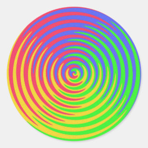 Rainbow Spiralaufkleber Runder Aufkleber
