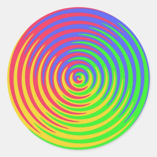 Rainbow Spiralaufkleber Runder Aufkleber (Vorderseite)
