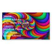 Rainbow Spirale Abstraktes Fine Fraktal Art Magnetische Visitenkarte (Vorderseite)