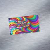 Rainbow Spirale Abstraktes Fine Fraktal Art Magnetische Visitenkarte (Beispiel)